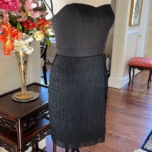 Gorgeous strapless fringe dress - sz 6 - NWT